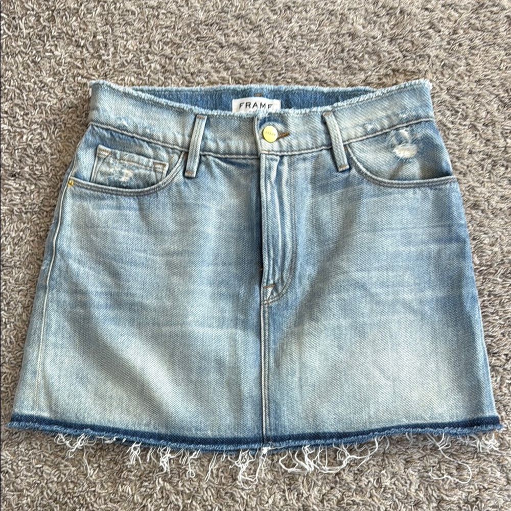 Frame Denim Women's Blue Denim Skirt